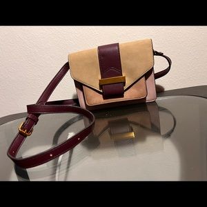 Beige Maroon Purse